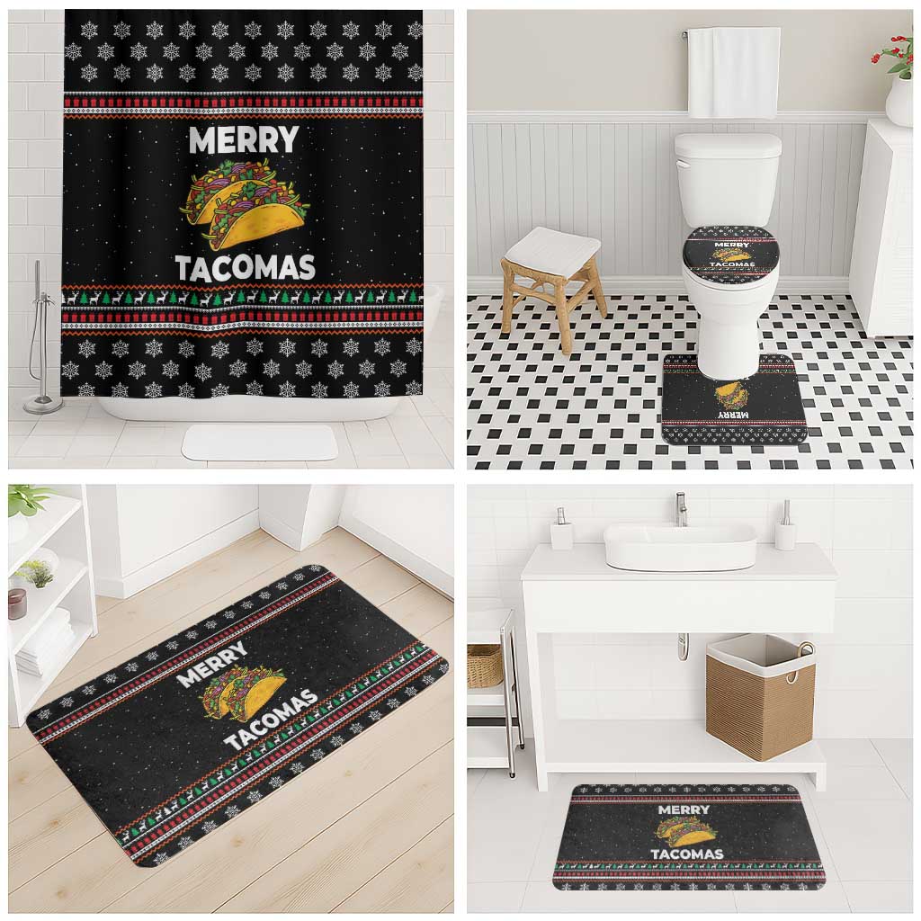Merry Tacomas Christmas Bathroom Set Xmas Holiday Patterns - Wonder Print Shop