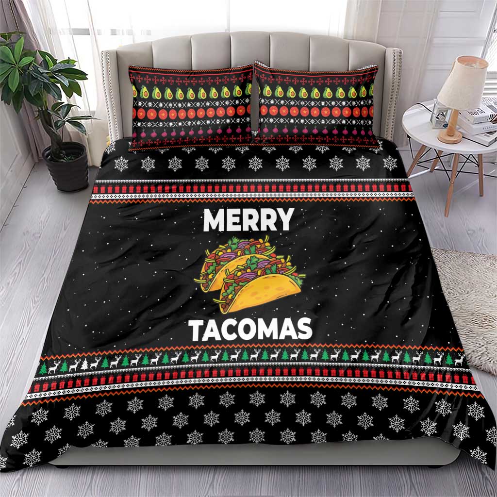 Merry Tacomas Christmas Bedding Set Xmas Holiday Patterns - Wonder Print Shop