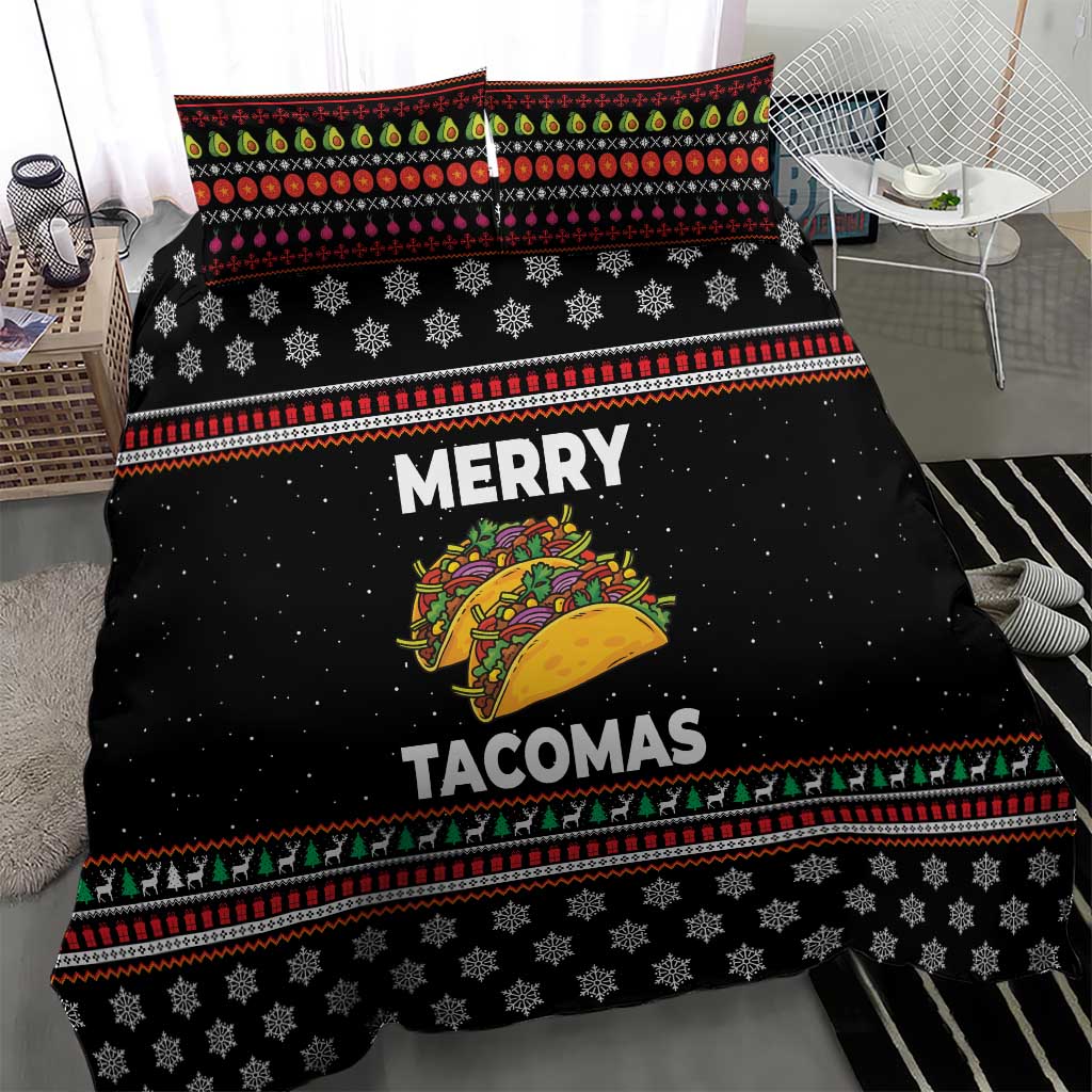 Merry Tacomas Christmas Bedding Set Xmas Holiday Patterns - Wonder Print Shop