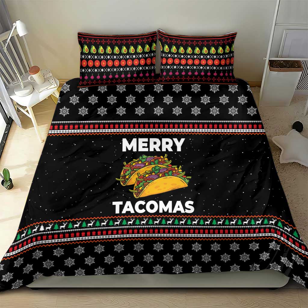 Merry Tacomas Christmas Bedding Set Xmas Holiday Patterns - Wonder Print Shop