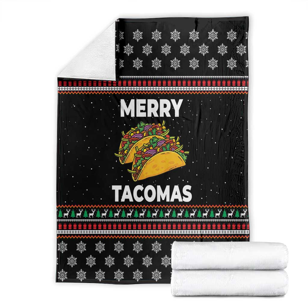 Merry Tacomas Christmas Blanket Xmas Holiday Patterns - Wonder Print Shop