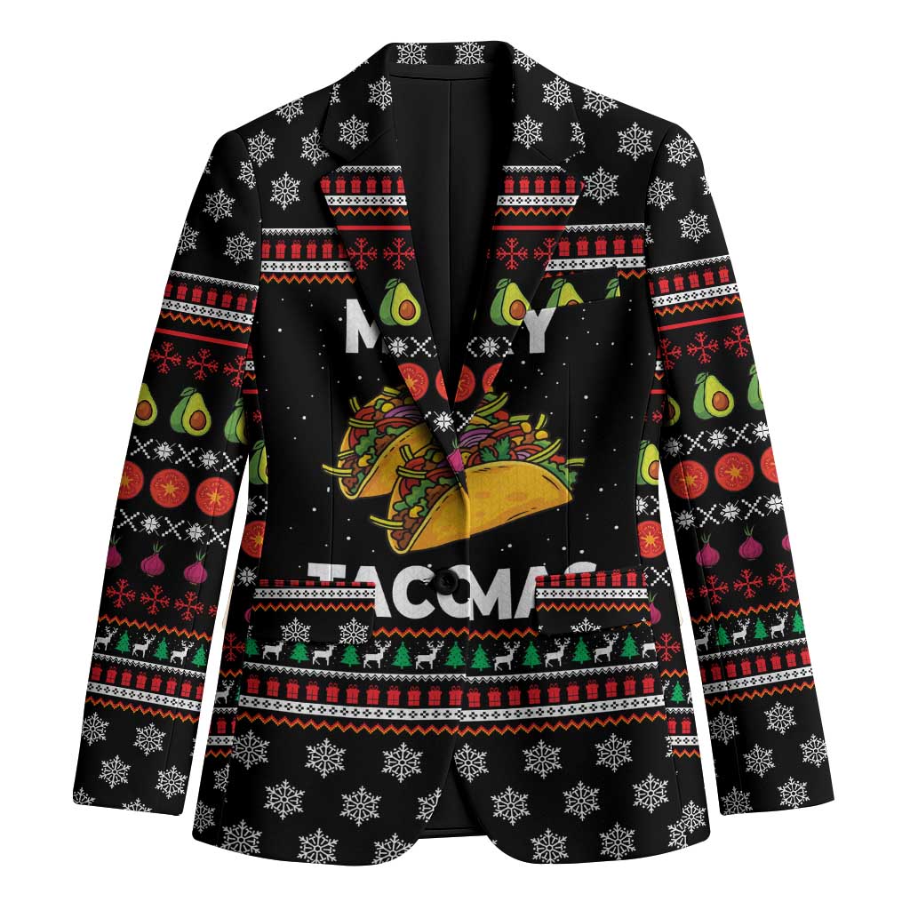 Merry Tacomas Christmas Blazer Xmas Holiday Patterns - Wonder Print Shop