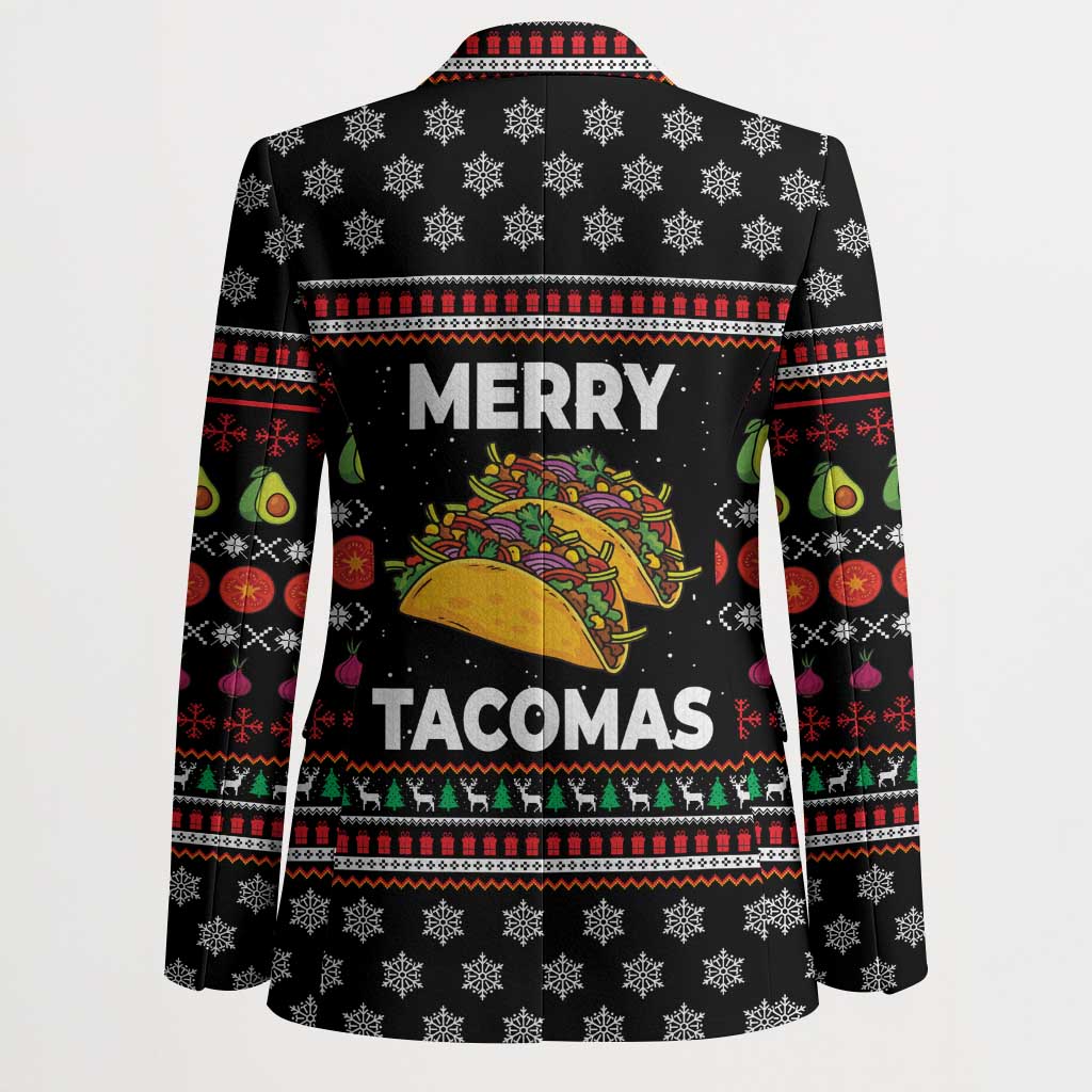 Merry Tacomas Christmas Blazer Xmas Holiday Patterns - Wonder Print Shop
