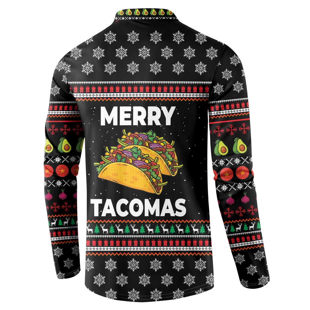 Merry Tacomas Christmas Button Sweatshirt Xmas Holiday Patterns - Wonder Print Shop