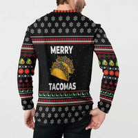 Merry Tacomas Christmas Button Sweatshirt Xmas Holiday Patterns - Wonder Print Shop