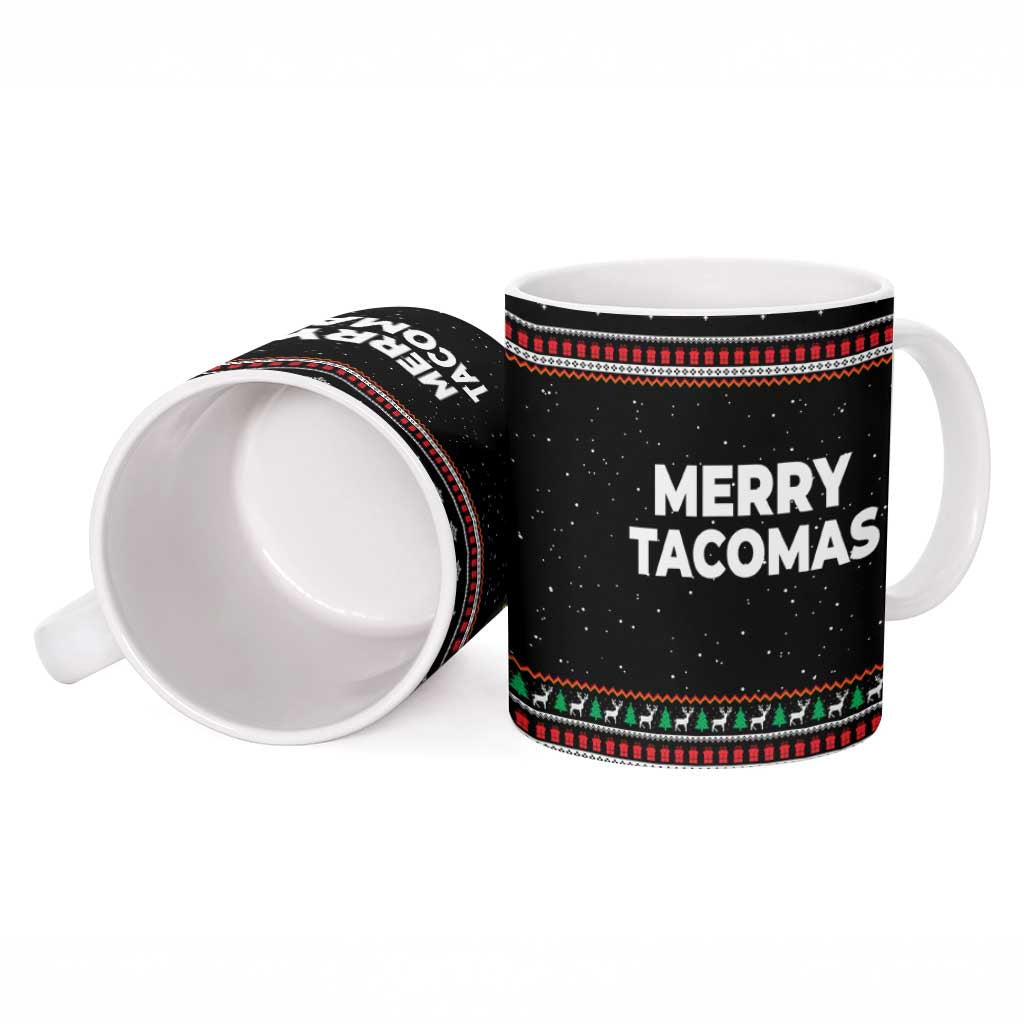 Merry Tacomas Christmas Ceramic Mug Xmas Holiday Patterns - Wonder Print Shop