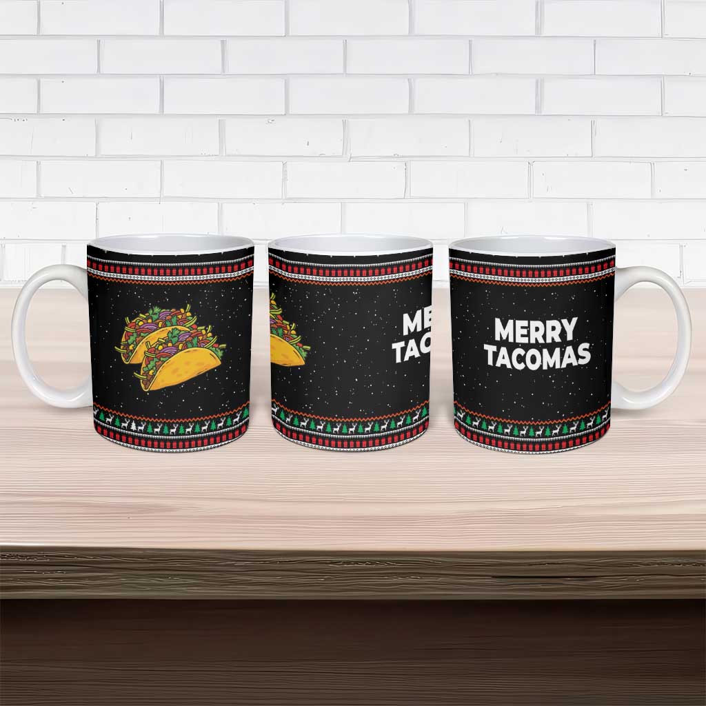 Merry Tacomas Christmas Ceramic Mug Xmas Holiday Patterns - Wonder Print Shop