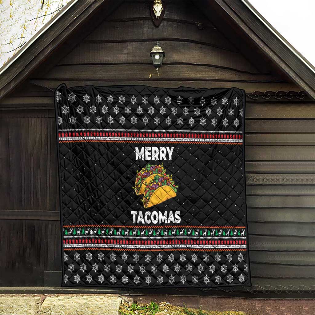Merry Tacomas Christmas Quilt Xmas Holiday Patterns - Wonder Print Shop