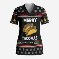 Merry Tacomas Christmas Scrub Top Xmas Holiday Patterns - Wonder Print Shop