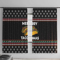 Merry Tacomas Christmas Window Curtain Xmas Holiday Patterns - Wonder Print Shop