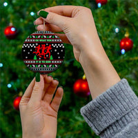 Running Oh What Fun Christmas Ceramic Ornament Xmas Holiday Patterns - Wonder Print Shop