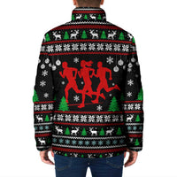 Running Oh What Fun Christmas Padded Jacket Xmas Holiday Patterns - Wonder Print Shop