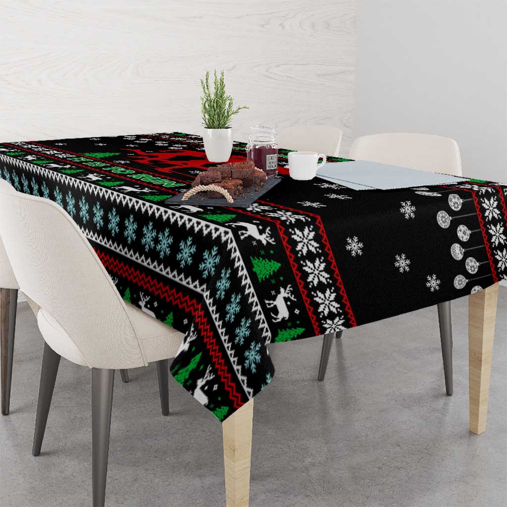Running Oh What Fun Christmas Tablecloth Xmas Holiday Patterns - Wonder Print Shop