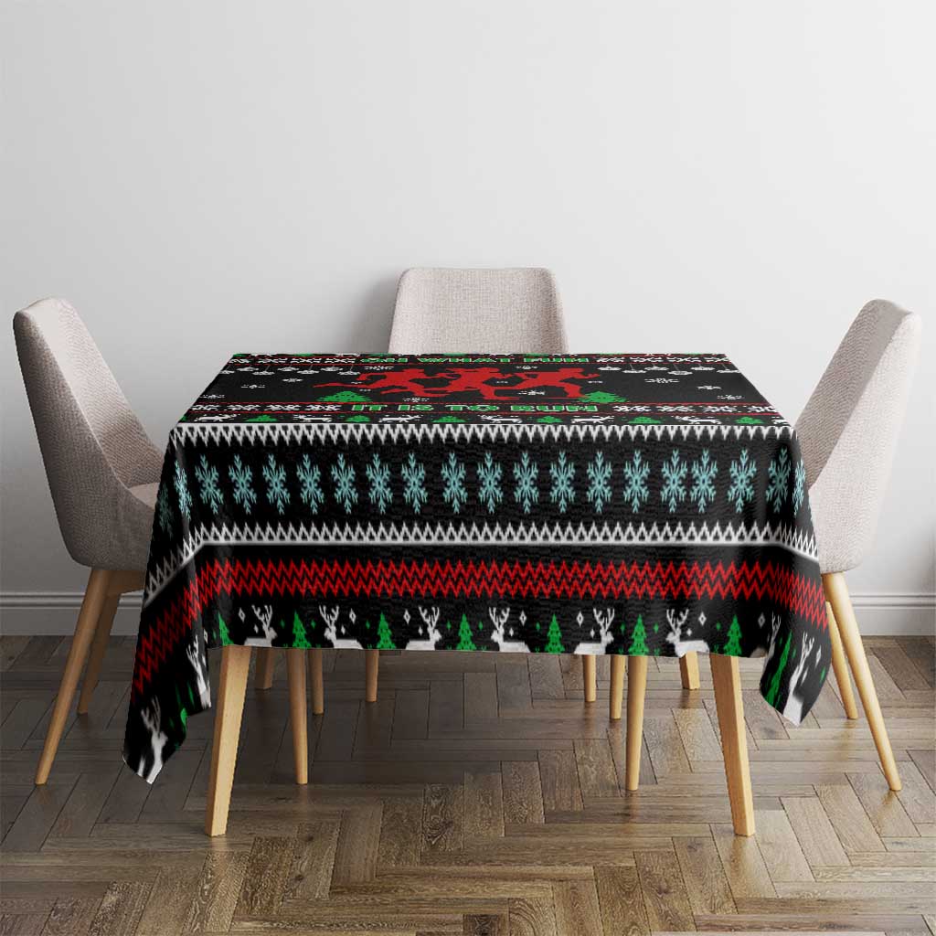 Running Oh What Fun Christmas Tablecloth Xmas Holiday Patterns - Wonder Print Shop