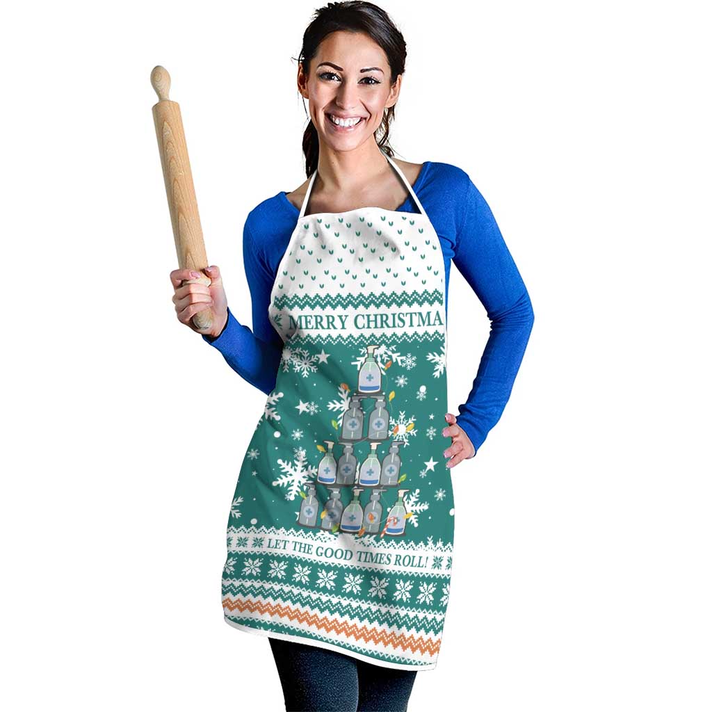 Sanitizer Merry Christmas Apron Xmas Holiday Patterns - Wonder Print Shop