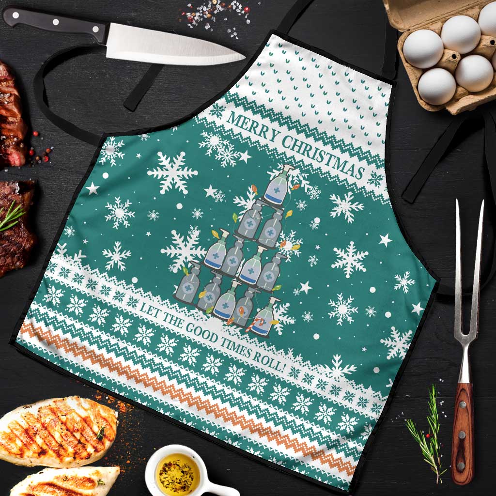 Sanitizer Merry Christmas Apron Xmas Holiday Patterns - Wonder Print Shop