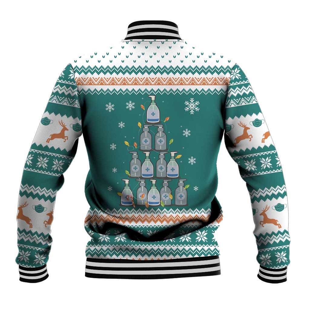 Sanitizer Merry Christmas Baseball Jacket Xmas Holiday Patterns - Wonder Print Shop