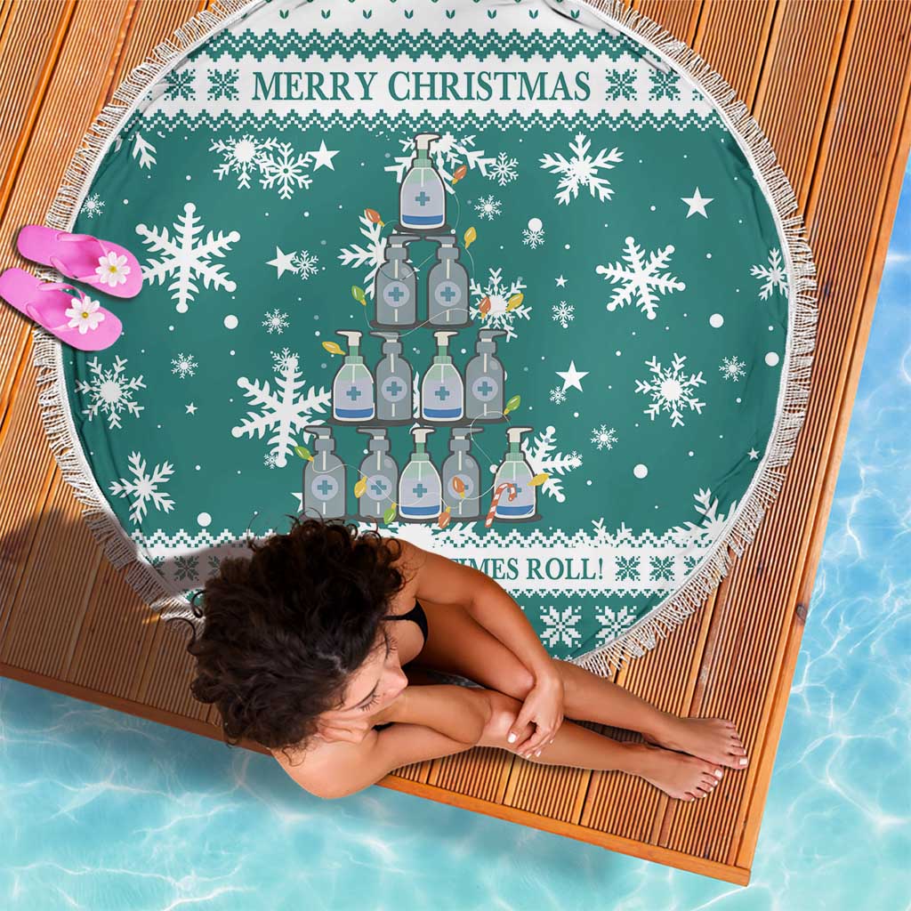 Sanitizer Merry Christmas Beach Blanket Xmas Holiday Patterns - Wonder Print Shop