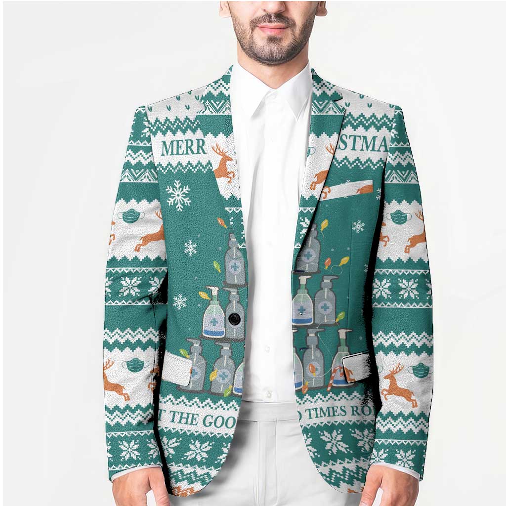 Sanitizer Merry Christmas Blazer Xmas Holiday Patterns - Wonder Print Shop