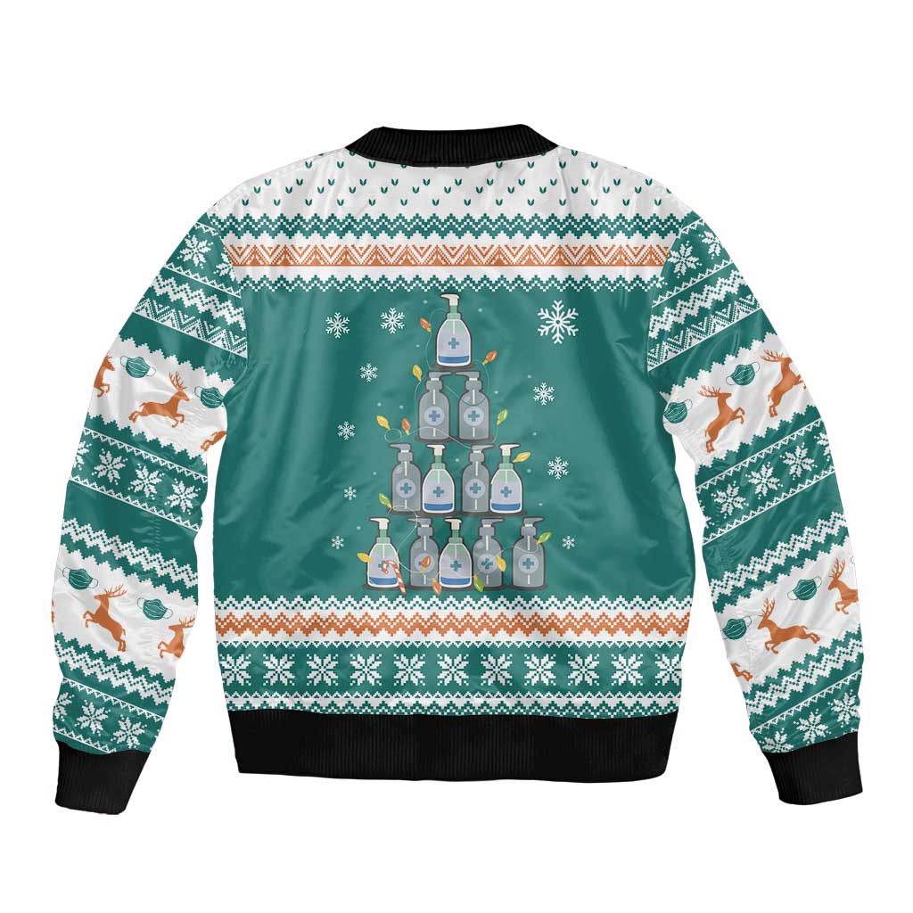 Sanitizer Merry Christmas Bomber Jacket Xmas Holiday Patterns - Wonder Print Shop