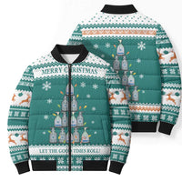 Sanitizer Merry Christmas Bomber Puffer Jacket Xmas Holiday Patterns - Wonder Print Shop
