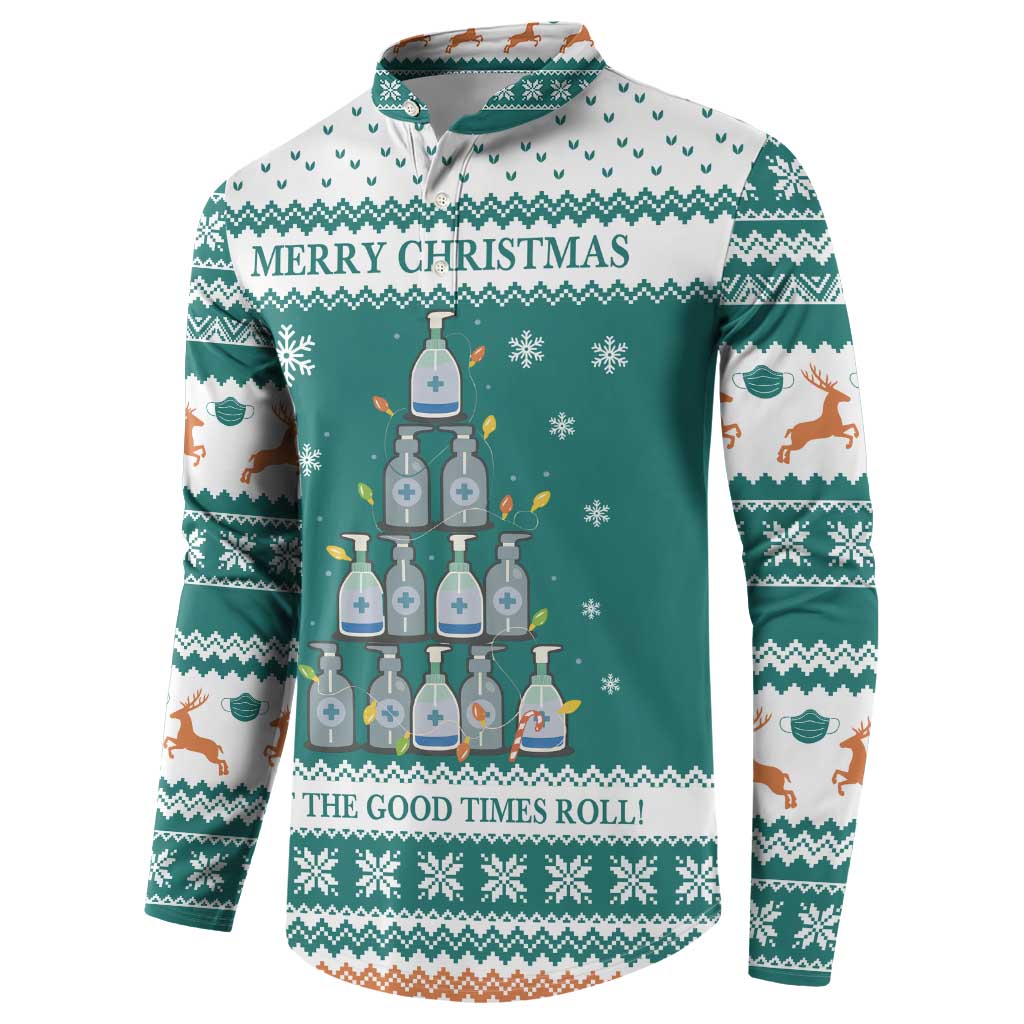 Sanitizer Merry Christmas Button Sweatshirt Xmas Holiday Patterns - Wonder Print Shop