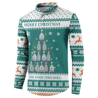 Sanitizer Merry Christmas Button Sweatshirt Xmas Holiday Patterns - Wonder Print Shop