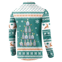 Sanitizer Merry Christmas Button Sweatshirt Xmas Holiday Patterns - Wonder Print Shop