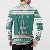 Sanitizer Merry Christmas Button Sweatshirt Xmas Holiday Patterns - Wonder Print Shop