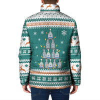 Sanitizer Merry Christmas Padded Jacket Xmas Holiday Patterns - Wonder Print Shop
