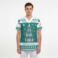 Sanitizer Merry Christmas Scrub Top Xmas Holiday Patterns - Wonder Print Shop