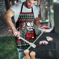 Santa And Motor Christmas Apron Xmas Holiday Patterns - Wonder Print Shop