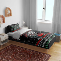 Santa And Motor Christmas Bedding Set Xmas Holiday Patterns - Wonder Print Shop