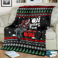 Santa And Motor Christmas Blanket Xmas Holiday Patterns - Wonder Print Shop