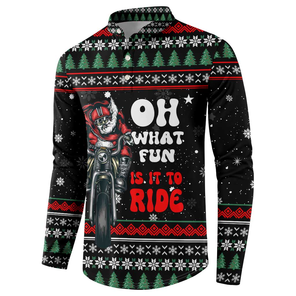 Santa And Motor Christmas Button Sweatshirt Xmas Holiday Patterns - Wonder Print Shop