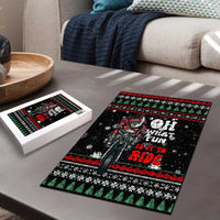 Santa And Motor Christmas Puzzle Xmas Holiday Patterns - Wonder Print Shop