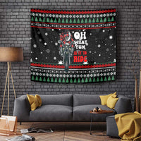 Santa And Motor Christmas Tapestry Xmas Holiday Patterns - Wonder Print Shop