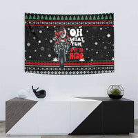 Santa And Motor Christmas Tapestry Xmas Holiday Patterns - Wonder Print Shop
