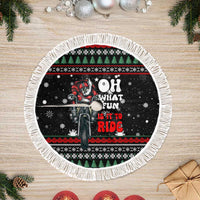 Santa And Motor Christmas Tree Skirt Xmas Holiday Patterns - Wonder Print Shop