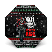 Santa And Motor Christmas Umbrella Xmas Holiday Patterns - Wonder Print Shop