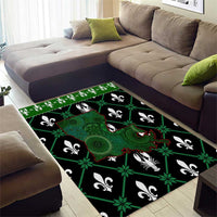 Louisiana USA Symbols Pattern Christmas Area Rug Xmas Holiday Patterns - Wonder Print Shop