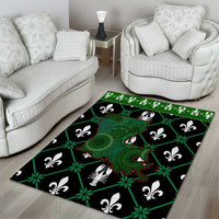 Louisiana USA Symbols Pattern Christmas Area Rug Xmas Holiday Patterns - Wonder Print Shop
