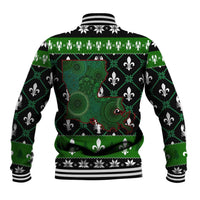 Louisiana USA Symbols Pattern Christmas Baseball Jacket Xmas Holiday Patterns - Wonder Print Shop