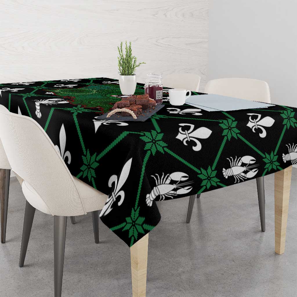Louisiana USA Symbols Pattern Christmas Tablecloth Xmas Holiday Patterns - Wonder Print Shop
