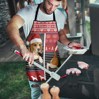 Lovely Beagle Christmas Apron Xmas Holiday Patterns - Wonder Print Shop