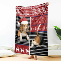 Lovely Beagle Christmas Blanket Xmas Holiday Patterns - Wonder Print Shop