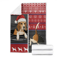 Lovely Beagle Christmas Blanket Xmas Holiday Patterns - Wonder Print Shop