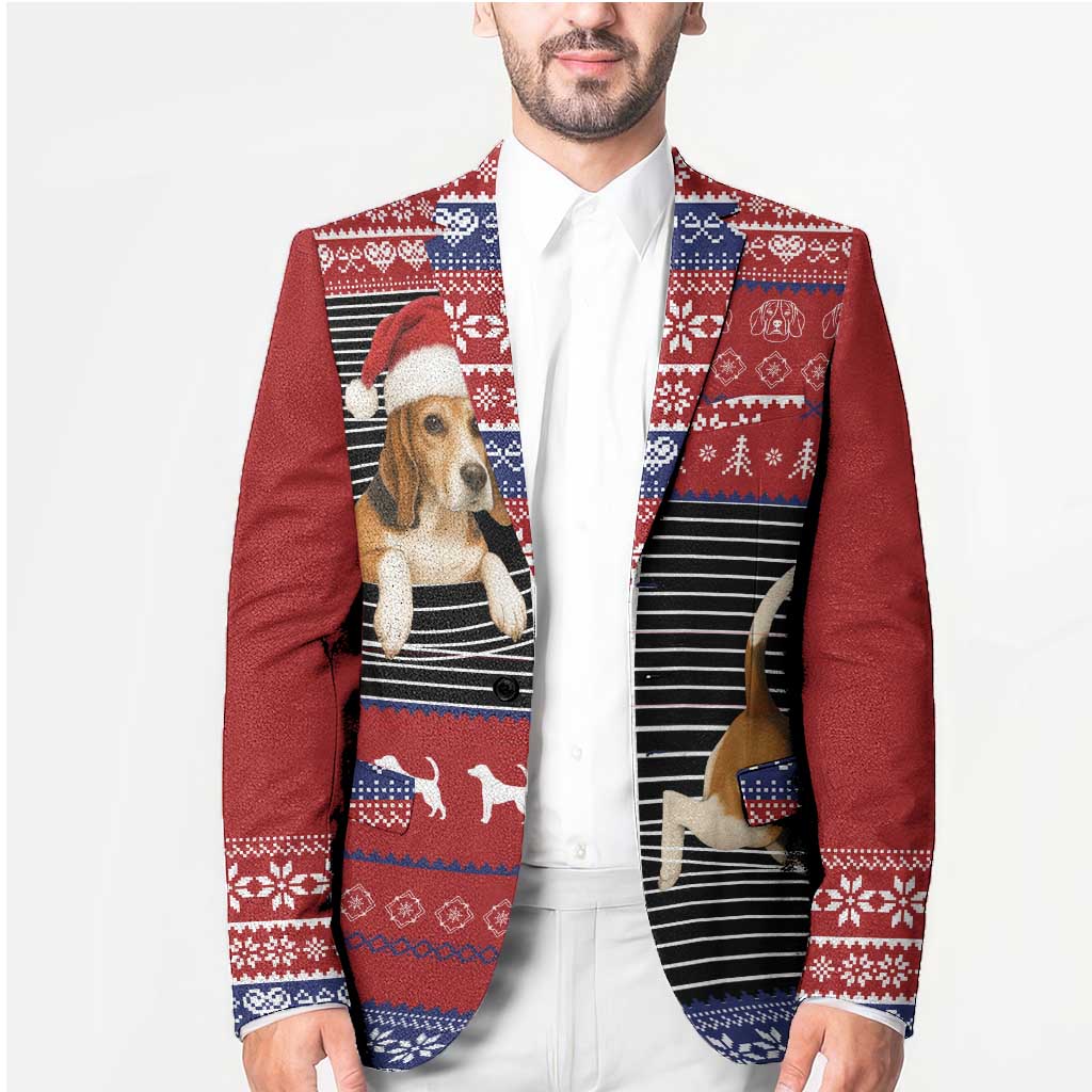 Lovely Beagle Christmas Blazer Xmas Holiday Patterns - Wonder Print Shop