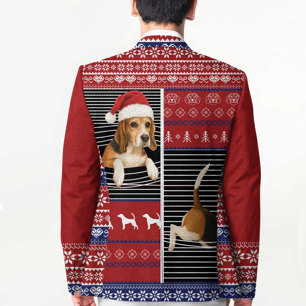 Lovely Beagle Christmas Blazer Xmas Holiday Patterns - Wonder Print Shop