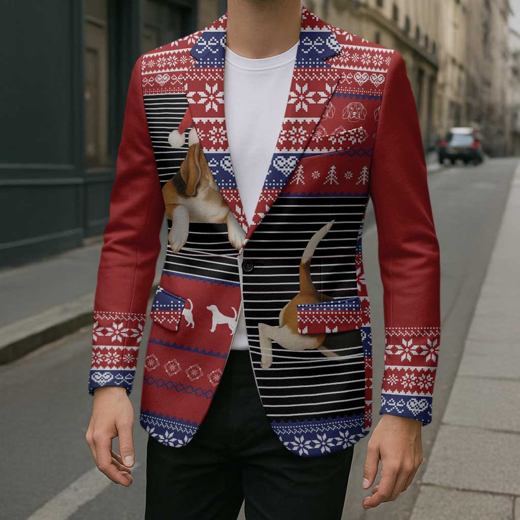 Lovely Beagle Christmas Blazer Xmas Holiday Patterns - Wonder Print Shop